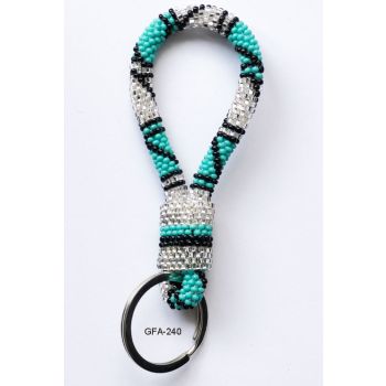 Glass Bead Key Chain Ring