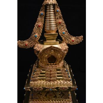 Handmade Gold Plated Stupa