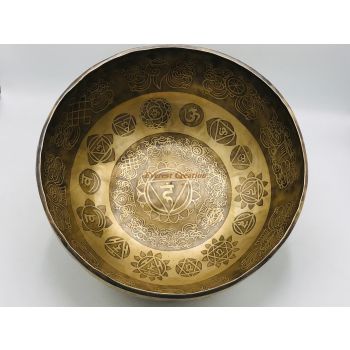 13 Inch Seven Chakra Symbol Singing Bowl