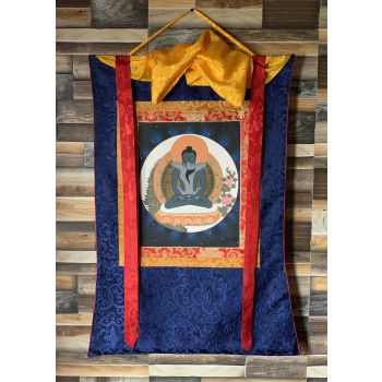 Hand-Painted Samantabhadra Tibetan Thangka Painting, Art on Canvas