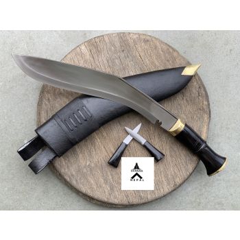 Gurkha Nepal Hand-Forged Classic Service Horn Handle Khukuri 13 Inches Blade