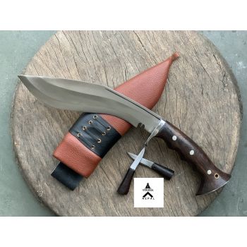 Gurkha Nepal Hand-Forged 2 Fuller Iraqi Guard Khukuri 8 Inched Full Tang Blade