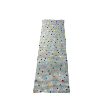 Grey With Multy Color 60 Cm x 180 Cm Felt Ball Carpet for Home/Office/Yoga Mat