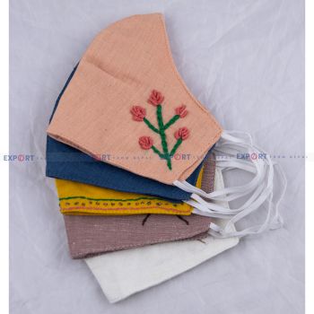 Handmade Adult Size Unisex Double Layered Breathable Cotton Mask