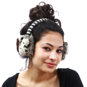 Zebra Woolen Earmuff