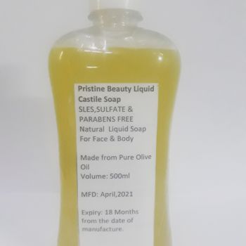 Pristine Beauty Liquid Castile Soap 500ml