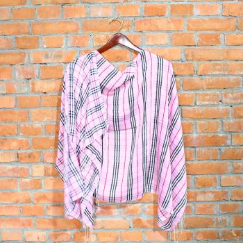 Pink Check Designed Watershawl