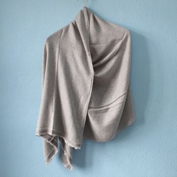 Gray Arrow Pattern Design Double Ply Stole