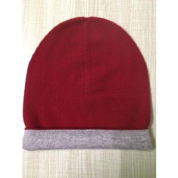 Pure Cashmere Two   Color  Reversible Cap- Hand  Made  In  Nepal 