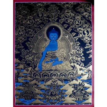 Tibetan Lord Medicine Buddha Bhaisajya Guru Lama Hand Painting Thangka Nepal free