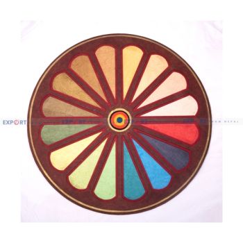 Paper wall hanging made with lokta in round design. 