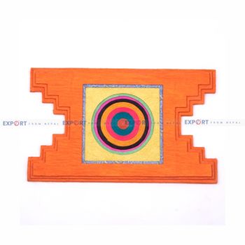 Paper wall hanging made with  lokta paper in aankhijhyal design.