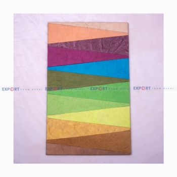 Paper wall hanging made with lokta paper with modern art  design.