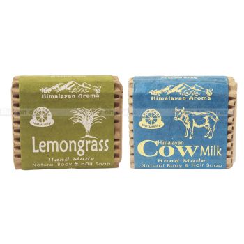 Himalayan Handmade Natural Body and Hair Soap (Set of 2)