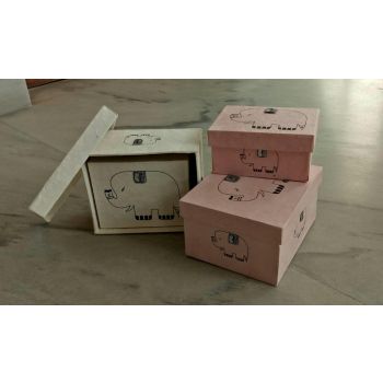 Elephant Print 2 Fitted box