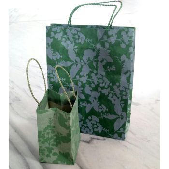 Color printed on green Paper Bag