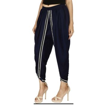 Navy Blue Dhoti Trouser