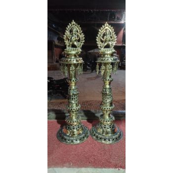 Pair of Panas Traditional Newari Oil Lamp