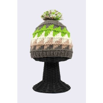100% Pure Woolen Soft & Warm Multi-Colored Beanie Hat