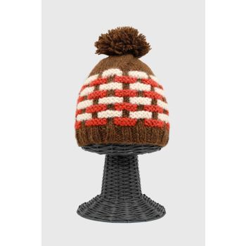 100% Pure Woolen Soft & Warm Multi-Colored Patterned Beanie Hat