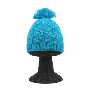 100% Pure Woolen Soft & Warm Sky Blue Beanie Hat