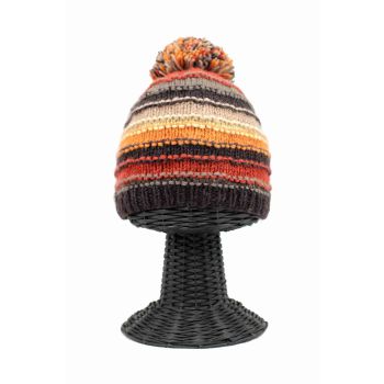 100% Woolen Outside and Polyester Inside Soft & Warm Stretchable Multi-Colored Beanie Hat