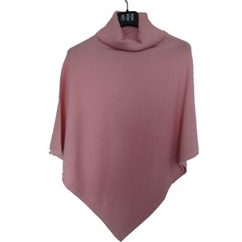 Pure cashmere  Rollneck  poncho Hand Made in Nepal 