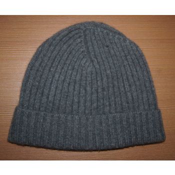 Pure Cashmere   Thick  Ribbed  cap   Hand made in  Nepal 