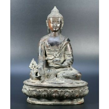 6.7" Tibetan Shakyamuni Meditating Healing Buddha Statue