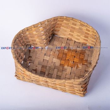 Handmade Cane Bamboo Heart Shaped Basket