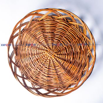 Handmade Bamboo Cane Round Basket