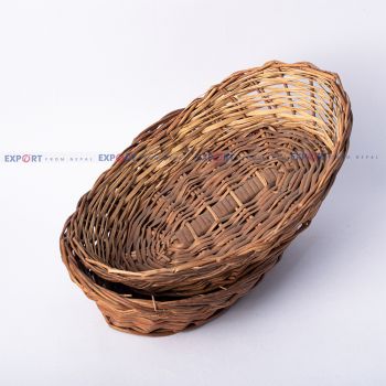 Handwoven Bamboo Cane Plain Basket
