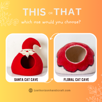 100% Pure Wool Felt Cat Cave