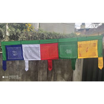 Avalokitesvara Mani Prayer Flag Horizontal Set Of 25 / 9 Meter