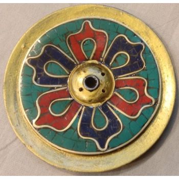 Wooden Lotus Flower Set Plate Incense Burner