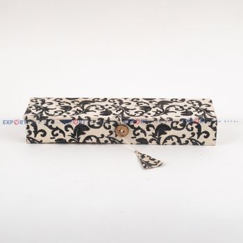 Black Floral Design Jewelry Gift Box