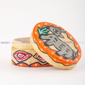 mithila art Oval Box