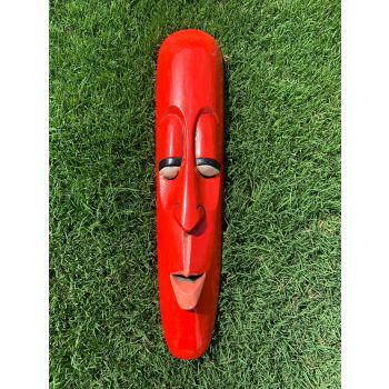 Handmade Wooden Mask Of Long Face Somalian, Painted in different color