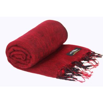 Yak Wool Shawl Maroon Color