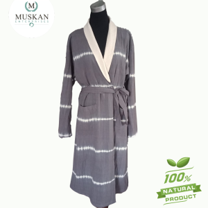 Azo-free Organic Handloom Cotton Tye Dye Bathrobe