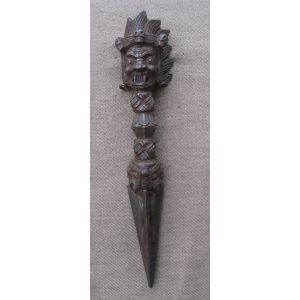 Antique Handmade Tantrik Tibetan Iron Phurba,The Ritual Dagger. Nepal