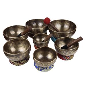 7 Chakra Moon Singing Bowls set. 8” - 12” size  .For professional meditation 