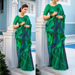 Silk green saree high quality products