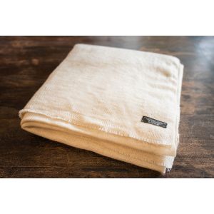 100% cashmere blanket, 125cm x 250cm, hand made from Nepal, Sand-Beige 