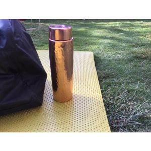 Dhaatu Pure Ayurvedic Copper Flask Design Bottle-500ml (Made In Nepal)
