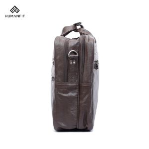 Human Fit Leather Executive Everest Laptop Bag-brown