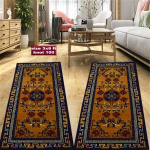 Handknotted  busy design carpet-wool rug( 2 pcs)