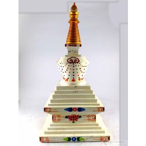  Wooden Stupa Painted