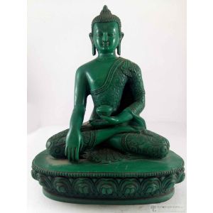 Resin Statue of Shakyamuni Buddha Green