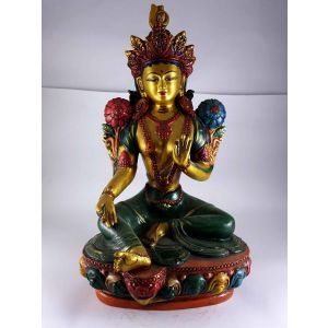 Clay Statue of Green Tara